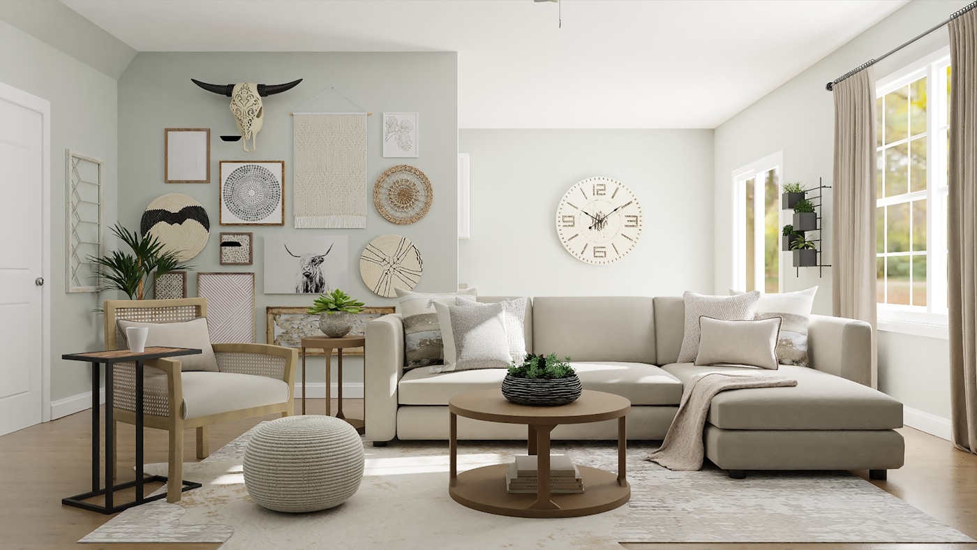 Bright luxury living room